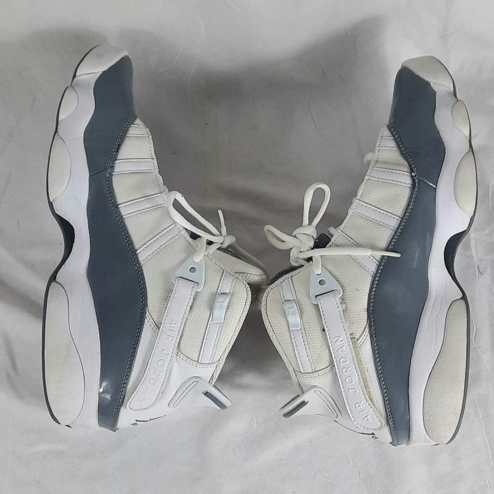 Nike Air Jordan 6 Rings Mens Shoes Size 10 White Cool Gray 322992 121 Sneakers - Picture 6 of 15